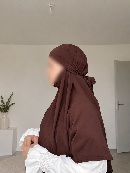 Khimar court en soie de médine