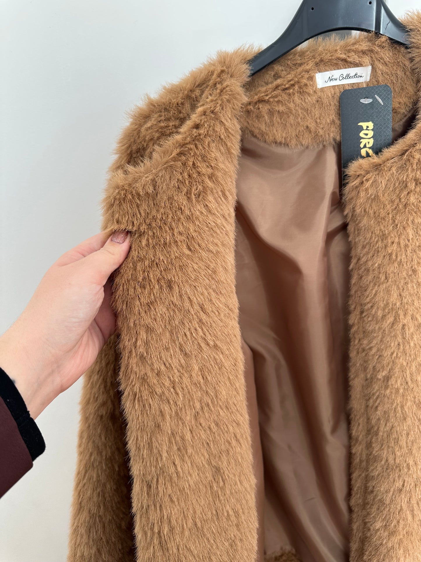Veste en fourrure douce avec doublure