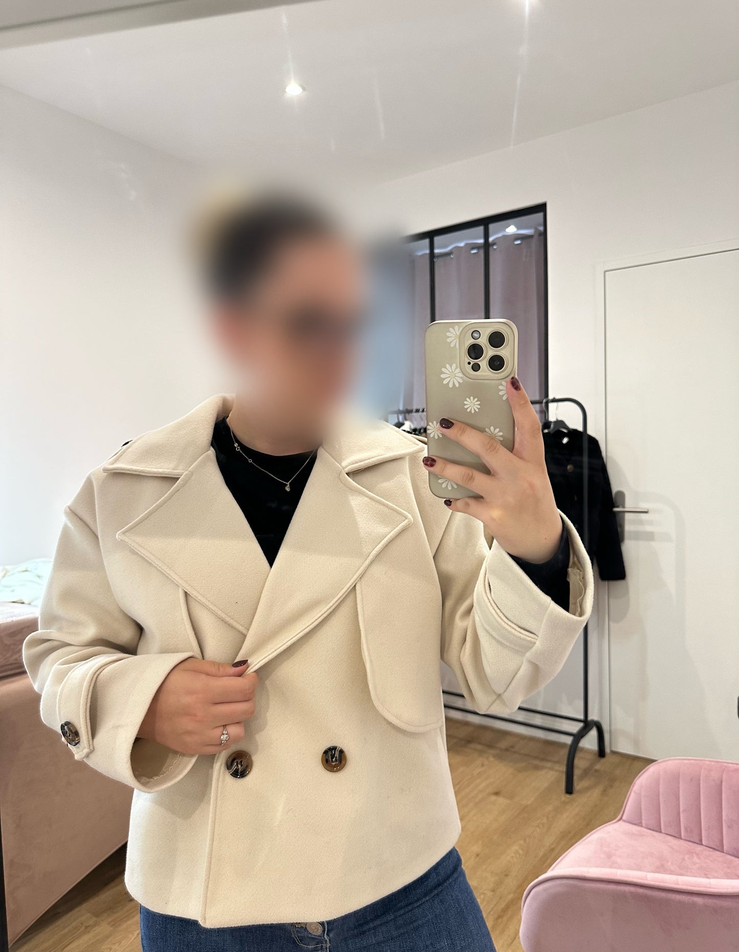 Veste avec doublure en drap de laine