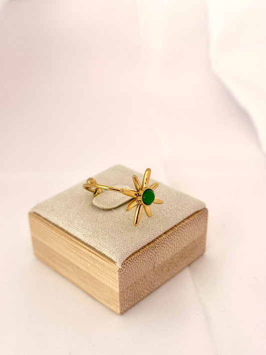 Bague étoile verte