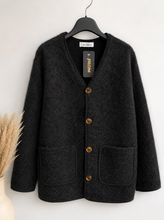 Veste effet laine bouillie - coupe oversize chic