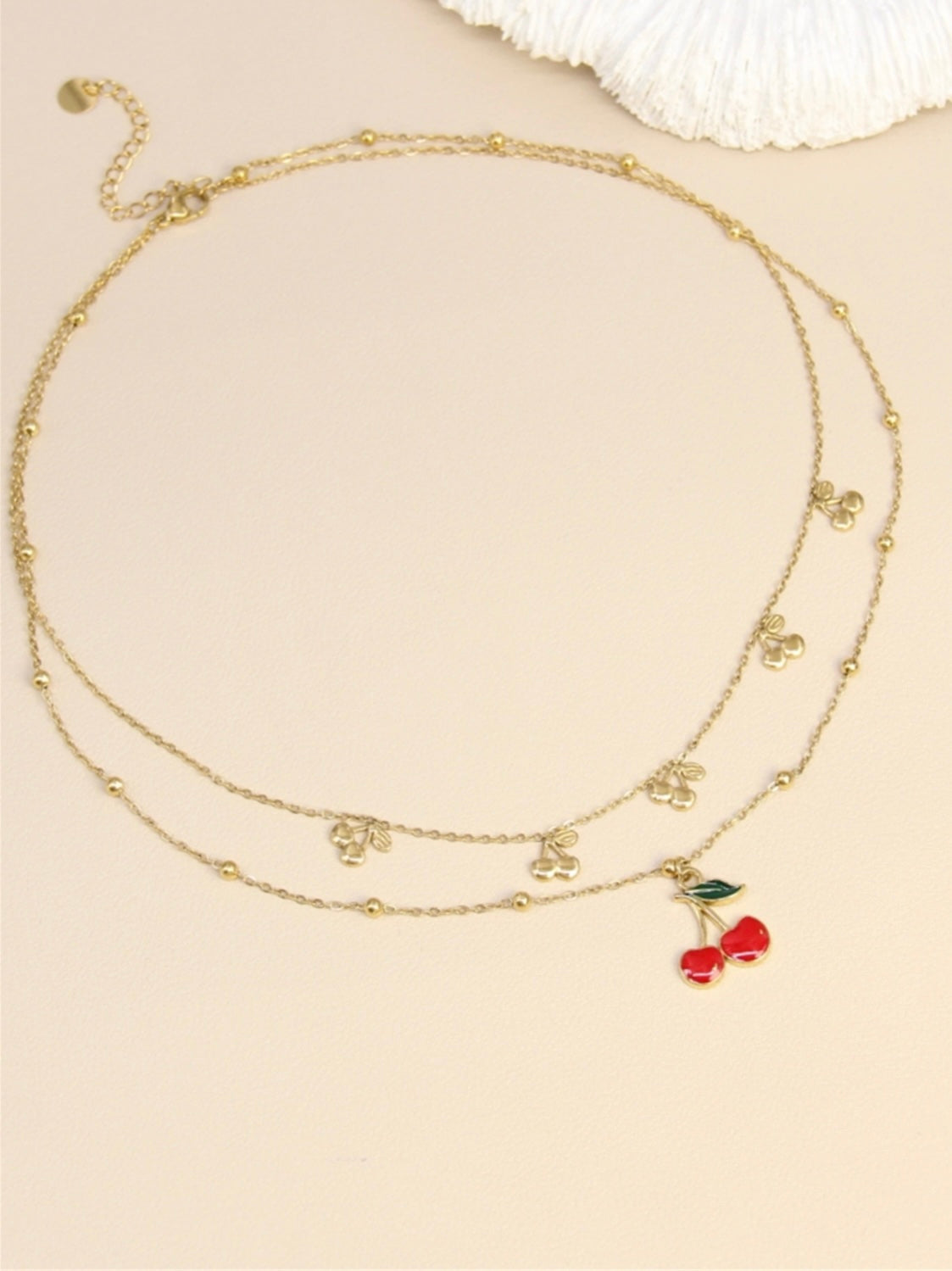 Collier “Cherry Bloom” – Double Rang Doré