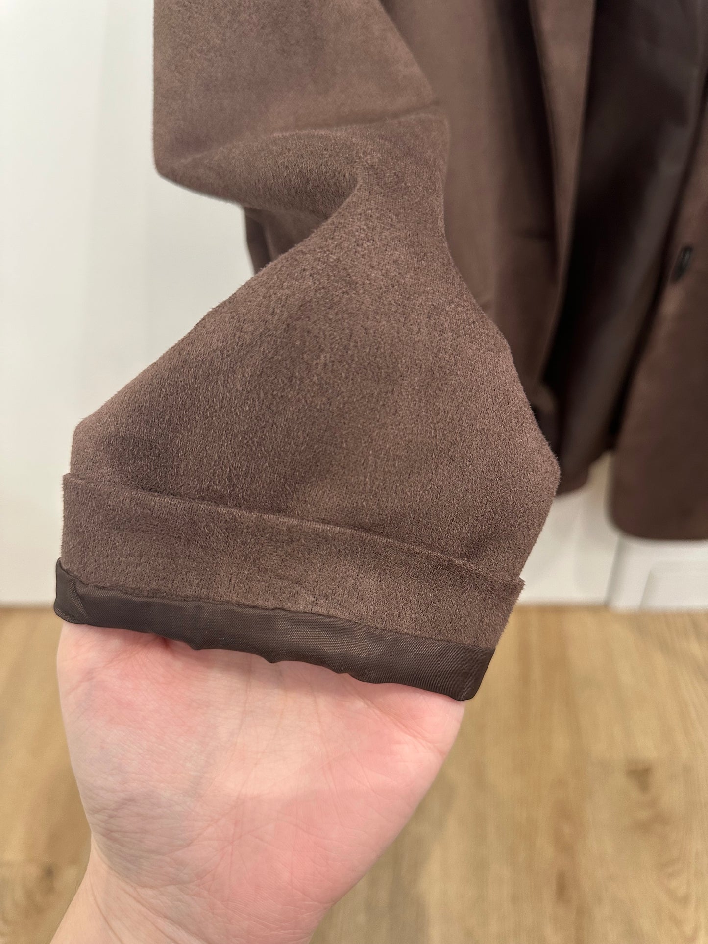 Blazer en suédine effet daim doublée