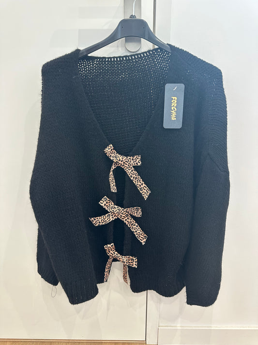 Gilet avec noeuds léopard