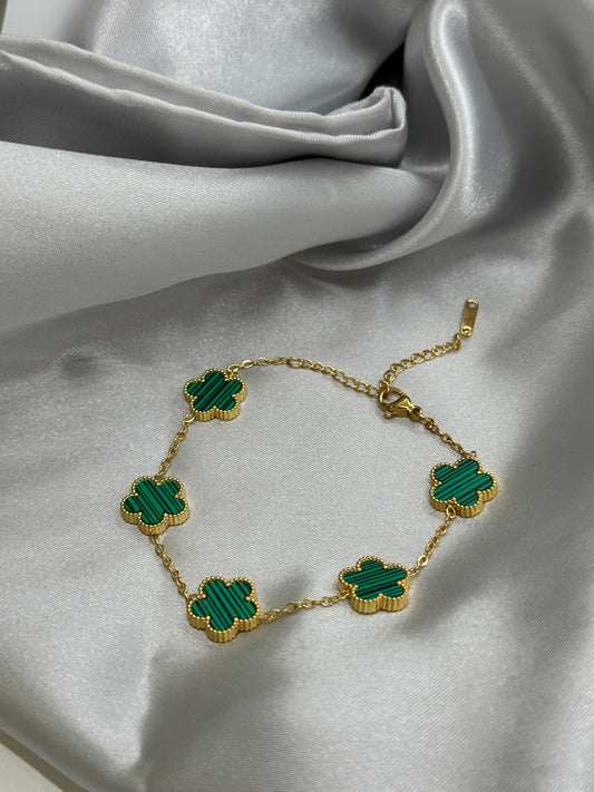 Bracelet trèfles - Acier inoxydable doré