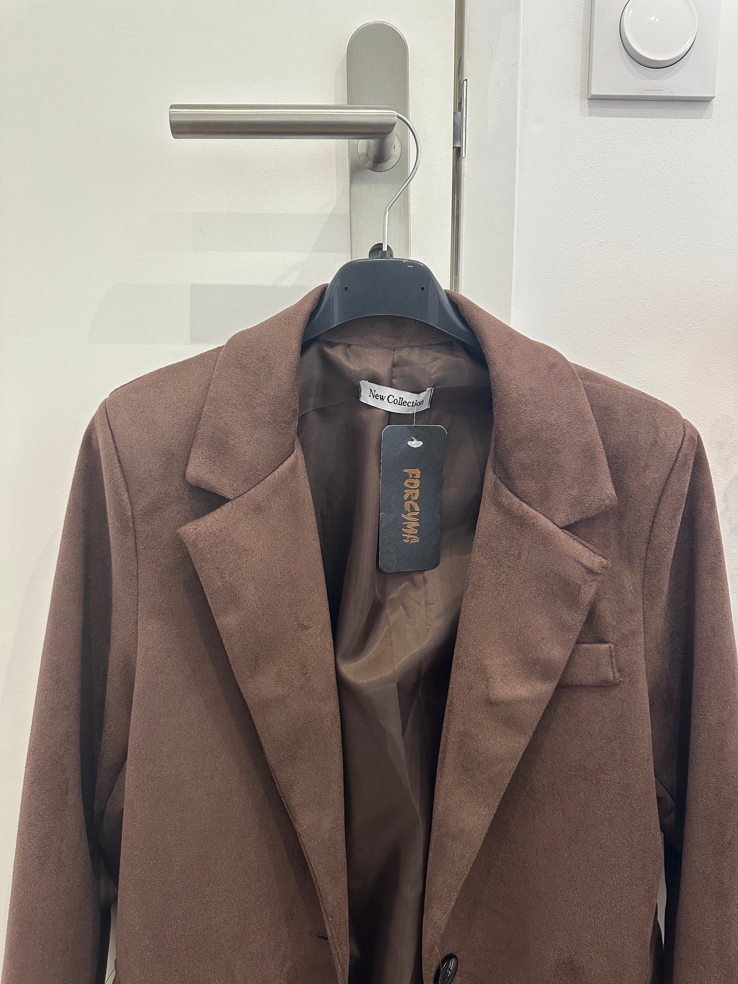 Blazer en suédine effet daim doublée
