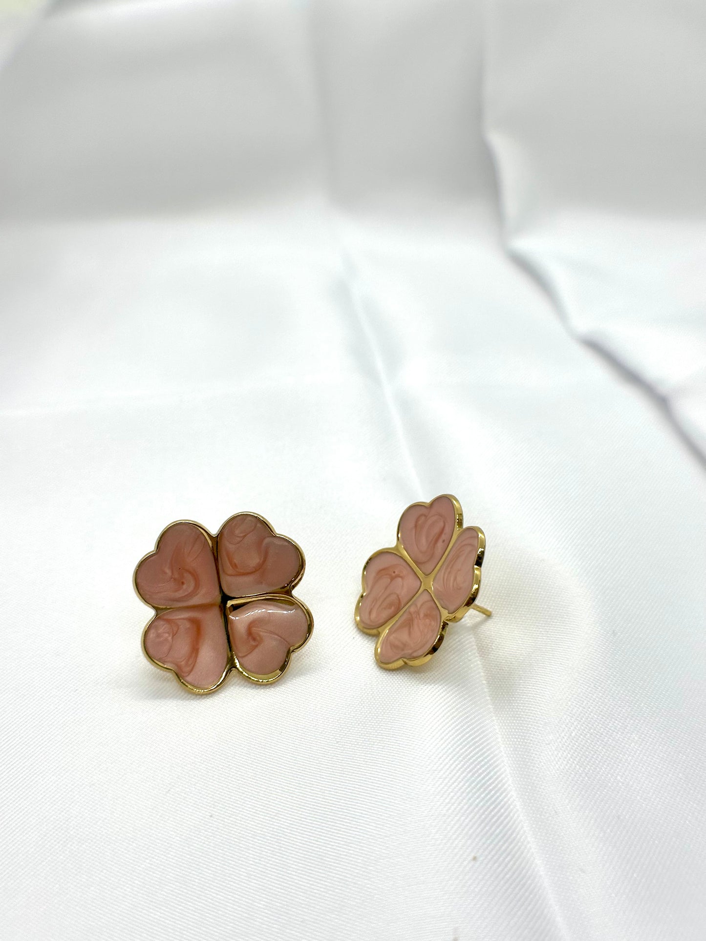 Boucles d’oreilles trèfle émeraude