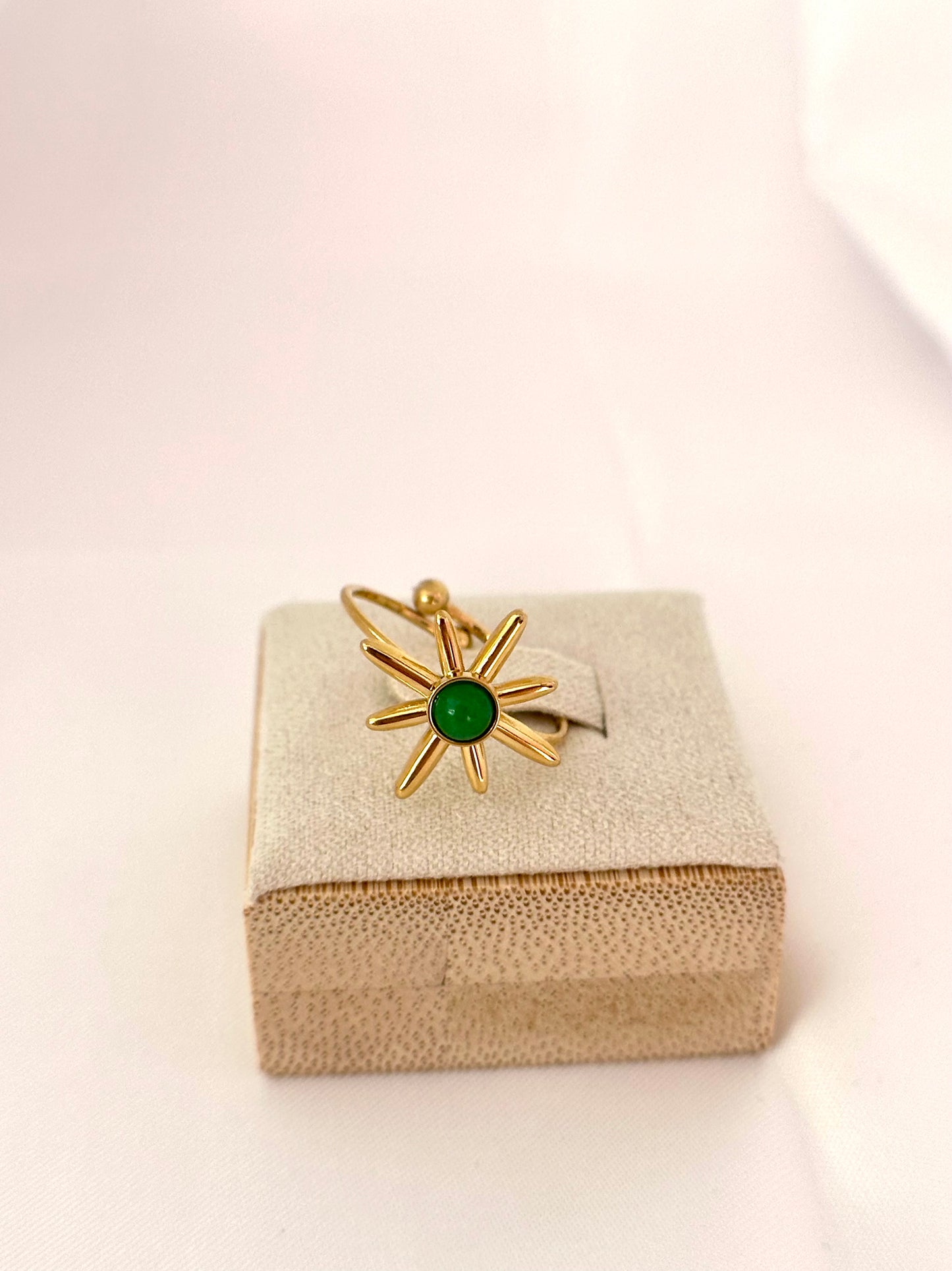 Bague étoile verte
