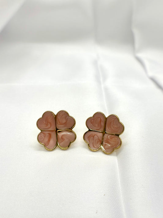 Boucles d’oreilles trèfle émeraude