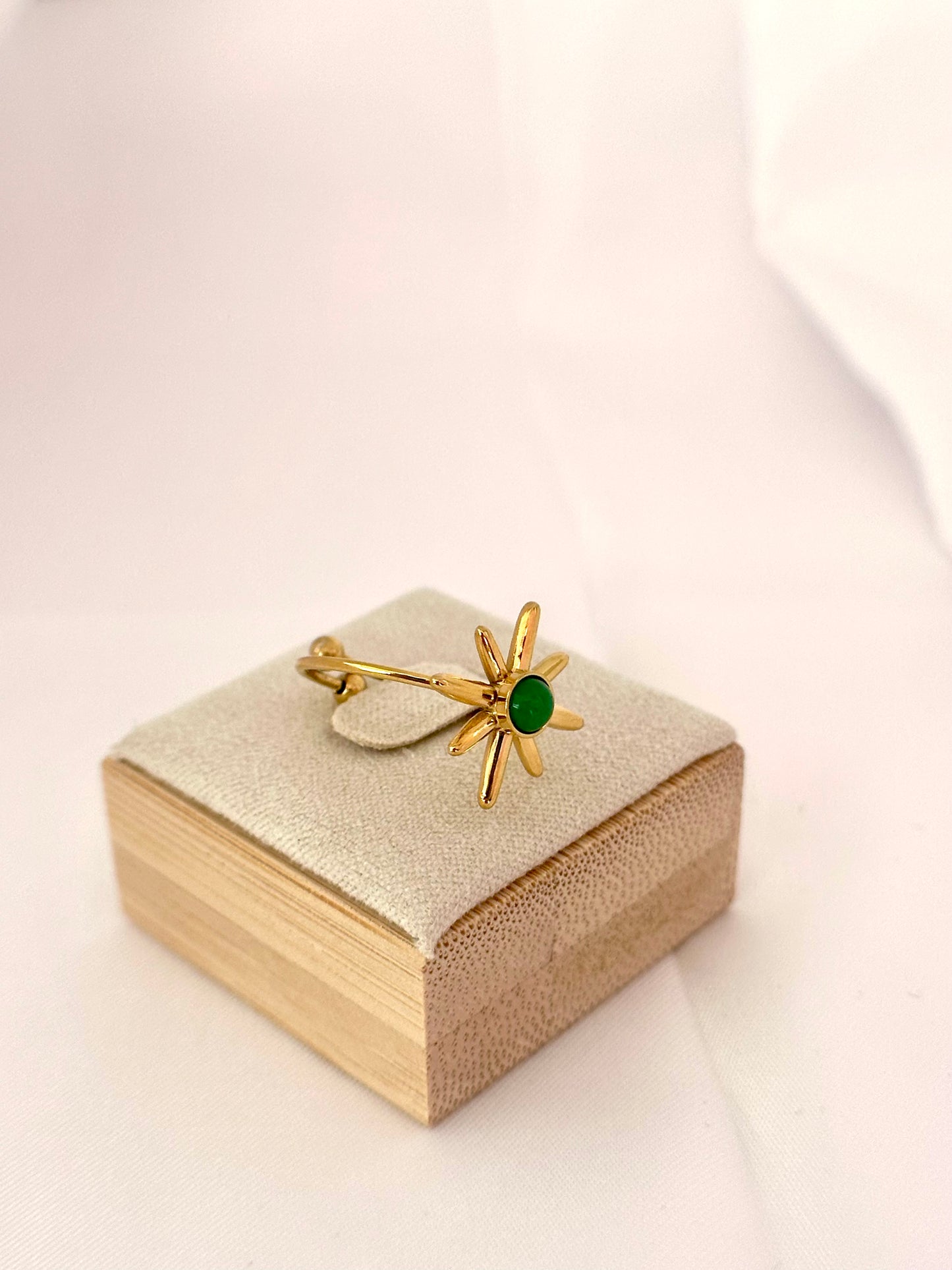 Bague étoile verte