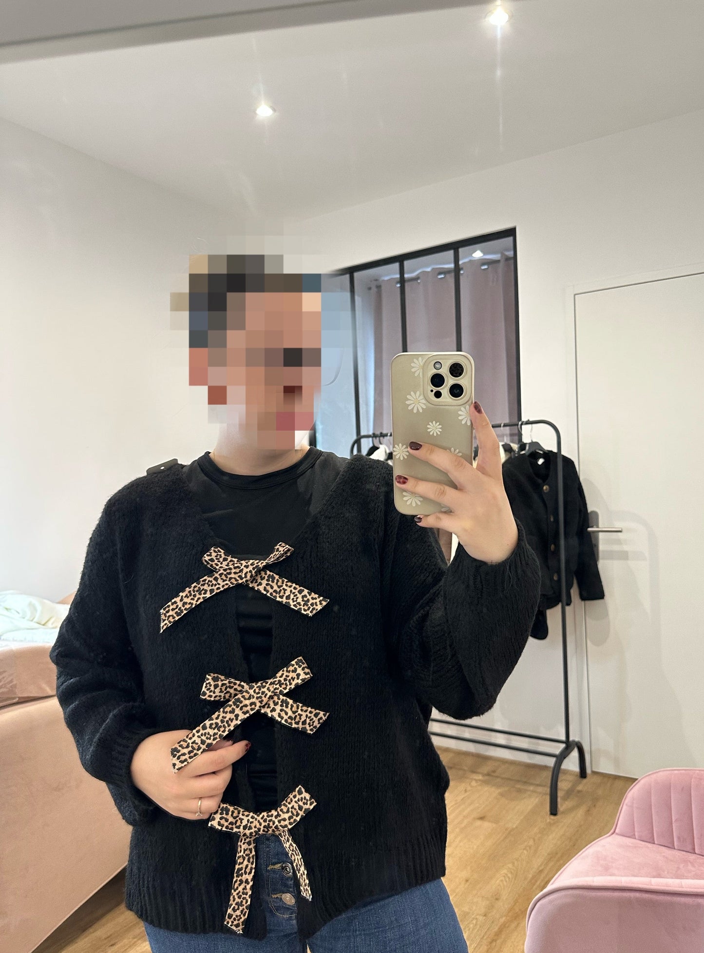 Gilet avec noeuds léopard