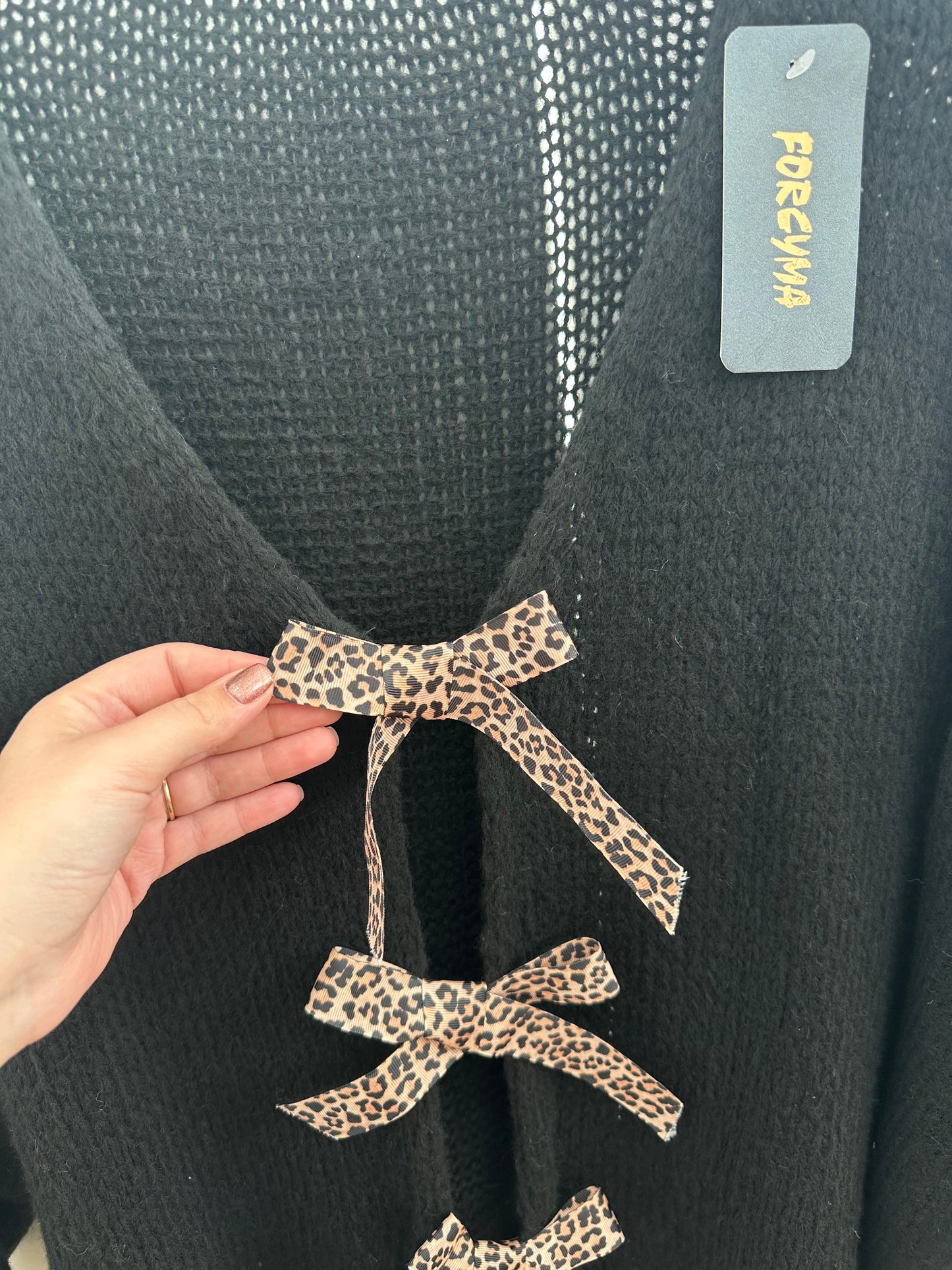 Gilet avec noeuds léopard