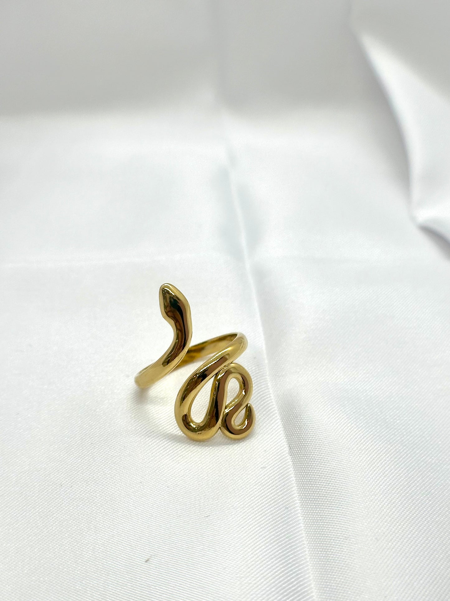 Bague serpent enlacée
