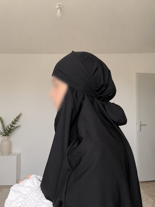Khimar court en soie de Médine