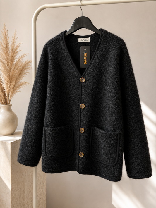 Veste effet laine bouillie - coupe oversize chic