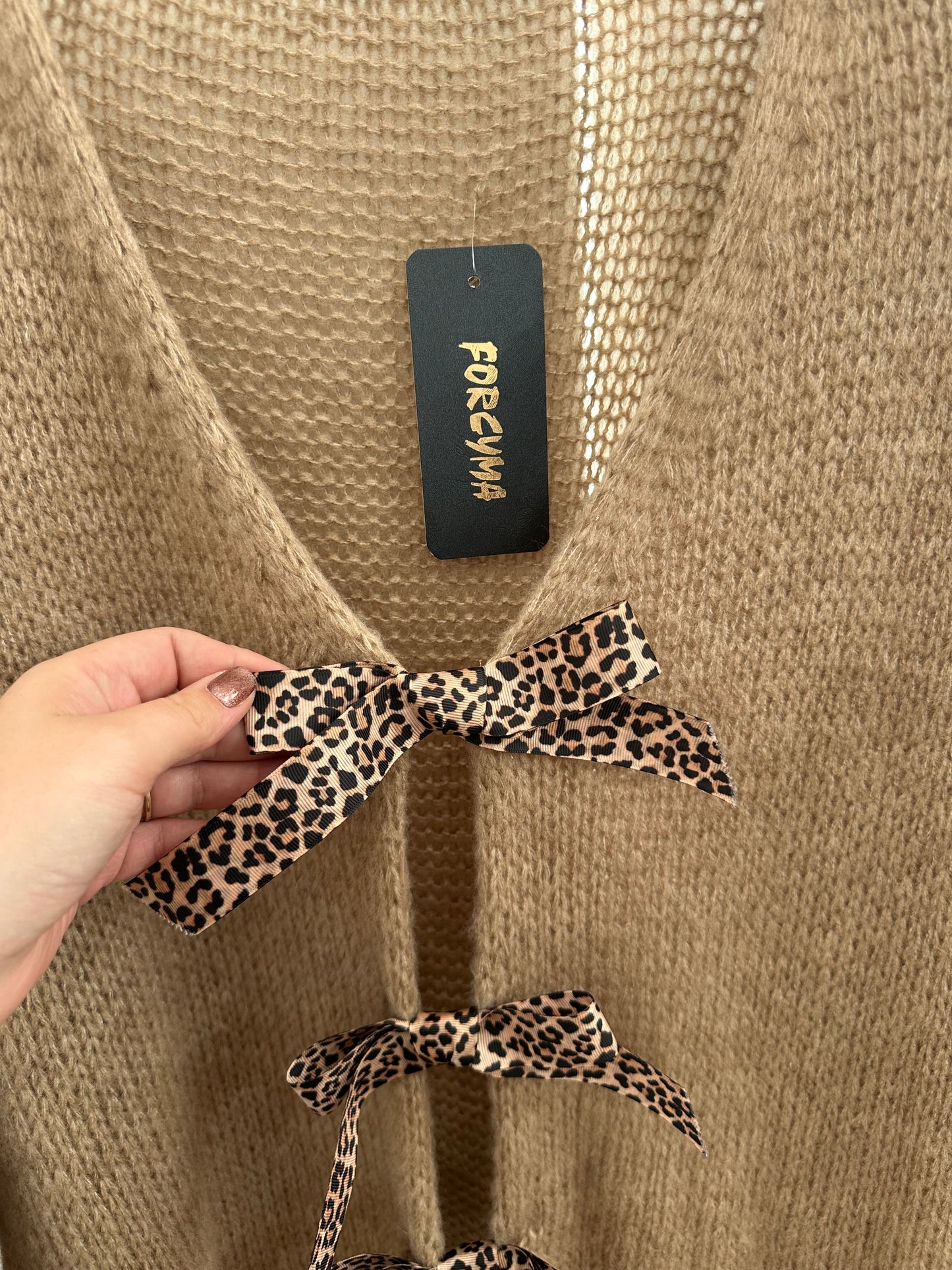 Gilet avec noeuds léopard