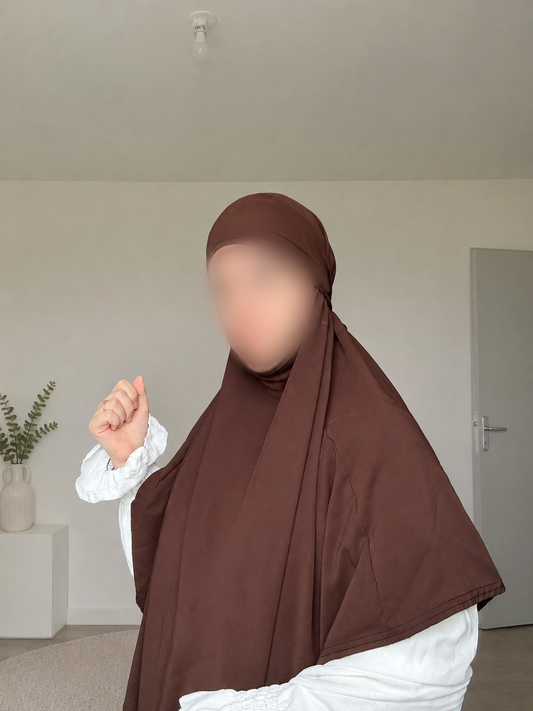 Khimar court en soie de médine