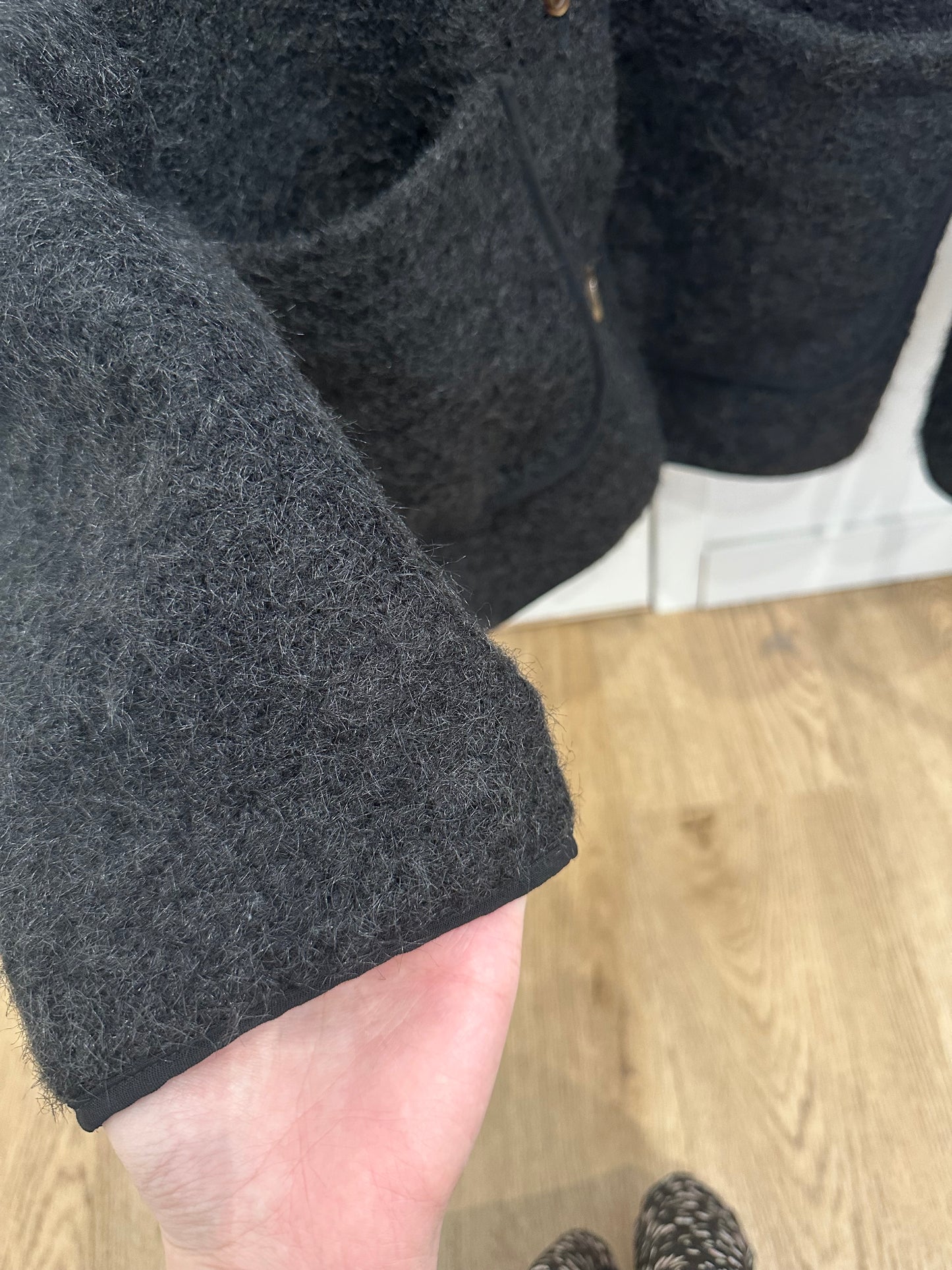 Veste effet laine bouillie - coupe oversize chic