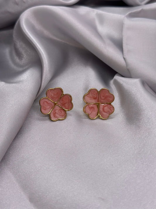 🌸Boucles d’oreilles Trèfle Émeraude – Acier inoxydable