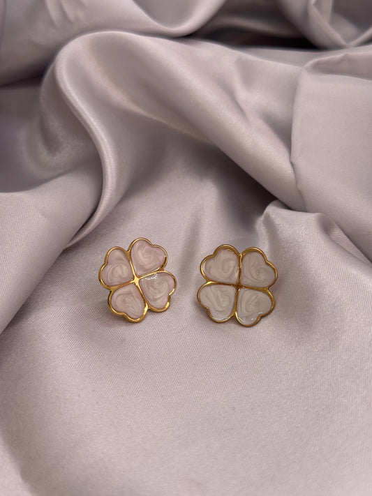 🤍Boucles d’oreilles Trèfle  – Acier inoxydable
