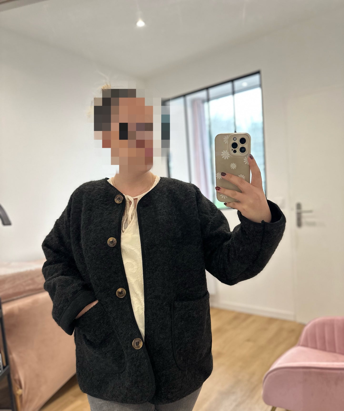 Veste effet laine bouillie