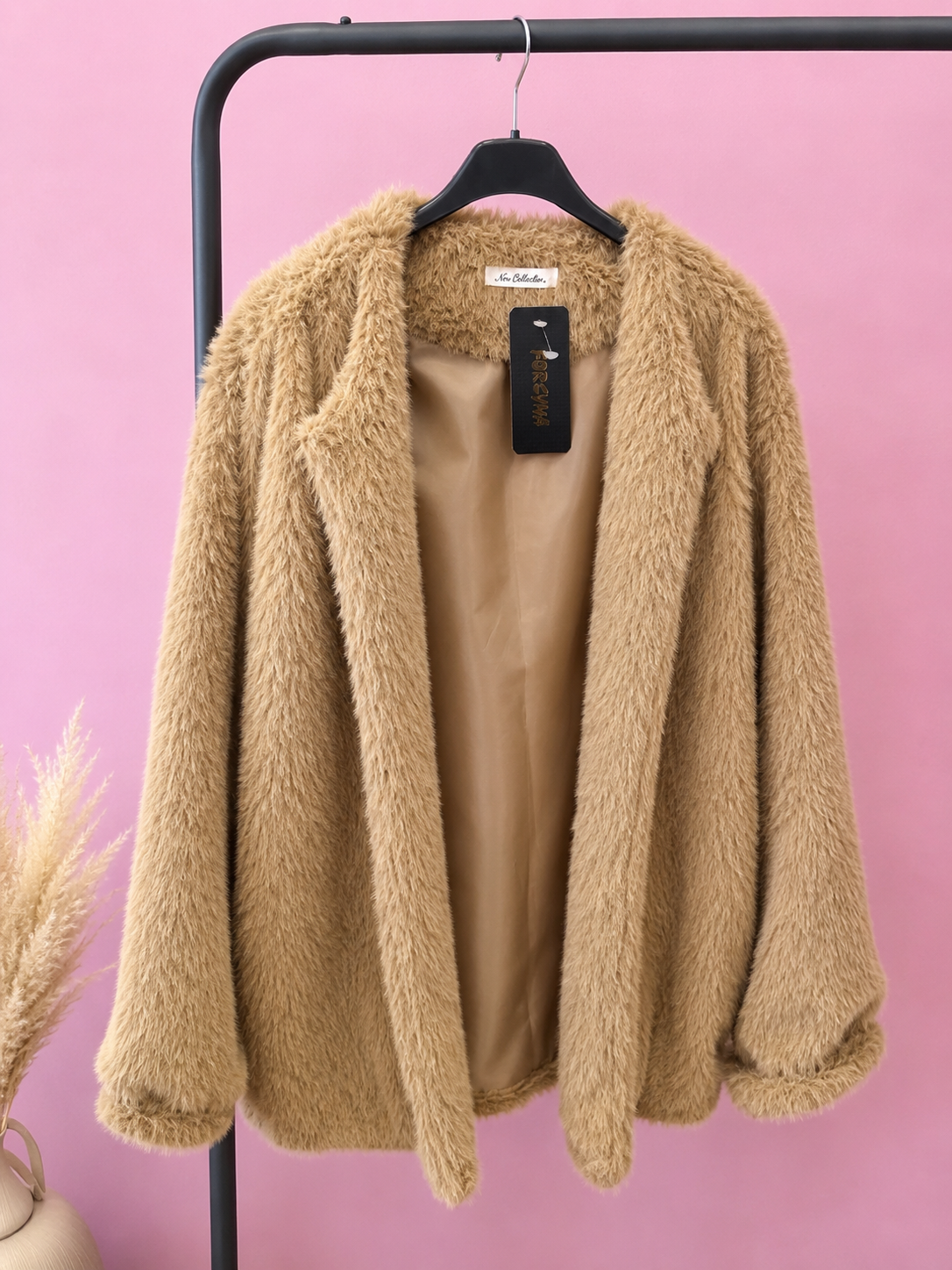 Veste en fourrure douce avec doublure