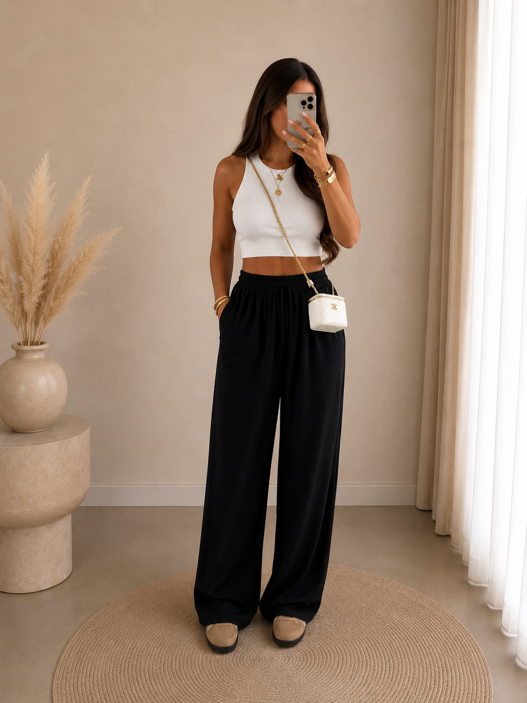 Pantalon large léger – style casual chic, ultra confortable